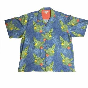 Tommy Bahama Men’s Floral Silk Hawaiian Button Up Shirt Size XXL